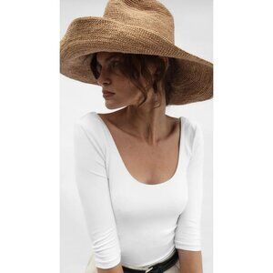 Janessa Leone Waverly Hat in Sand Tan Large New Womens Beach Garden Western